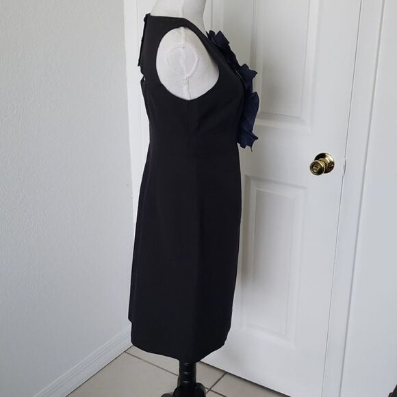 ANTHROPOLOGIE Leifsdottir Black Blue Ruffles Mini Dress - Picture 5 of 16